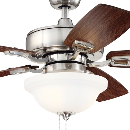 52\" TWIST LOCK EASY INSTALL CEILING FAN - BRUSHED NICKEL WITH LED LIGHT KIT