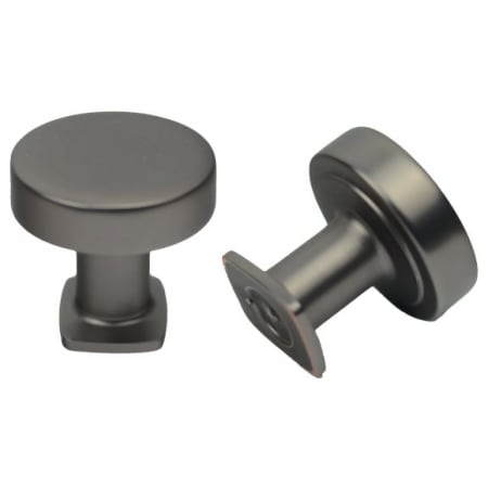 Crown Cabinet Hardware Modern 1-1/4 Inch Mushroom Cabinet Knob Dark Pewter