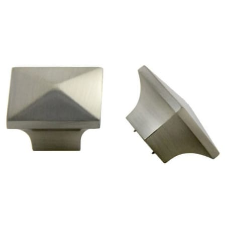 Crown Cabinet Hardware 1-1/4 Inch Square Cabinet Knob Satin Nickel