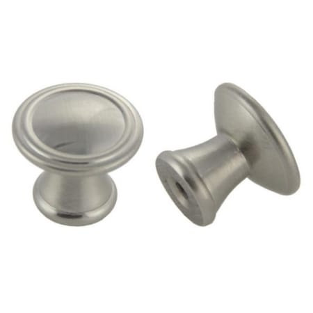 Crown Cabinet Hardware Deco 1-3/16 Inch Mushroom Cabinet Knob Satin Nickel