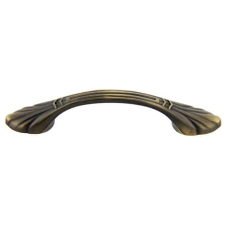 Crown Cabinet Hardware Deco 3 Inch Center to Center Arch Cabinet Pull Antique Satin Brass