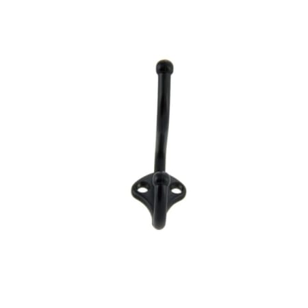 Crown Cabinet Hardware 1-3/16 Inch Double Prong Single Wall Mount Robe, Bathroom, Utility Hook Black