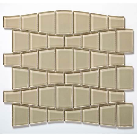 Cruz Bay Studio Ripple - 11" x 12" Block Random Wall Tile - Glossy, Matte Visual - Sold by Carton (10.56 SF/Carton) Mojave Gloss