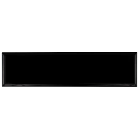 Cruz Bay Studio Facet - 3" x 12" Brick Wall Tile - Glossy, Matte Visual - Sold by Carton (5.33 SF/Carton) Black Gloss