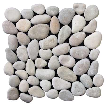 Cruz Bay Studio Classic Pebble - 11" x 11" Pebble and Rock Floor and Wall Tile - Matte Visual - Sold by Carton (9.62 SF/Carton) Tan Natural