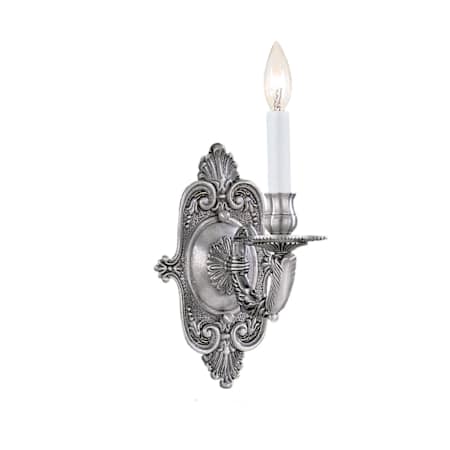 Crystorama Lighting Group Cast Brass Wall Mount 10" Tall Wall Sconce Pewter