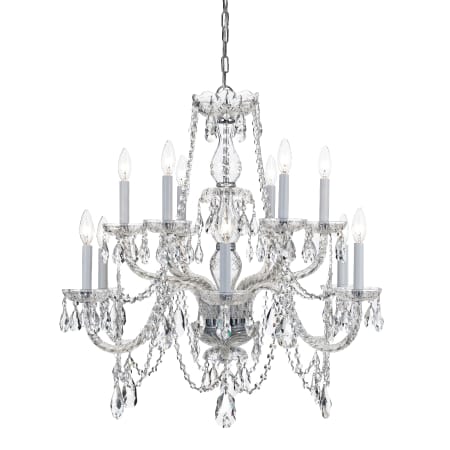 Crystorama Lighting Group Traditional Crystal 12 Light 31" Wide Crystal Chandelier with Hand Cut Crystal Accents Polished Chrome