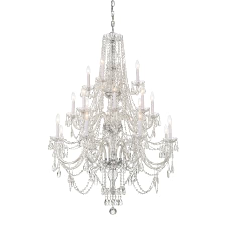 Crystorama Lighting Group Traditional Crystal 20 Light 38" Wide Crystal Candle Style Chandelier Polished Chrome