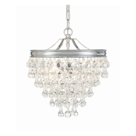 Crystorama Lighting Group Calypso 3 Light 13" Wide Crystal Pendant Polished Chrome