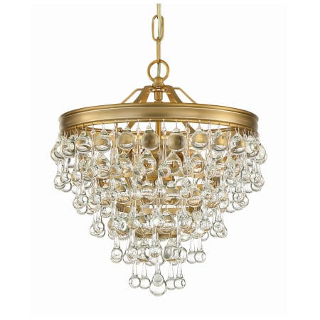 Crystorama Lighting Group Calypso 3 Light 13" Wide Crystal Pendant Vibrant Gold