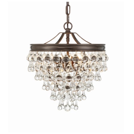 Crystorama Lighting Group Calypso 3 Light 13" Wide Crystal Pendant Vibrant Bronze