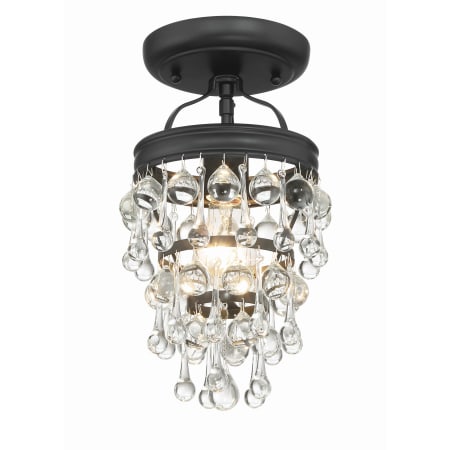 Crystorama Lighting Group Calypso 7" Wide Semi-Flush Waterfall Ceiling Fixture Matte Black