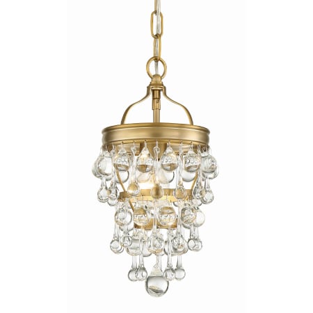 Crystorama Lighting Group Calypso 7" Wide Crystal Mini Pendant Vibrant Gold