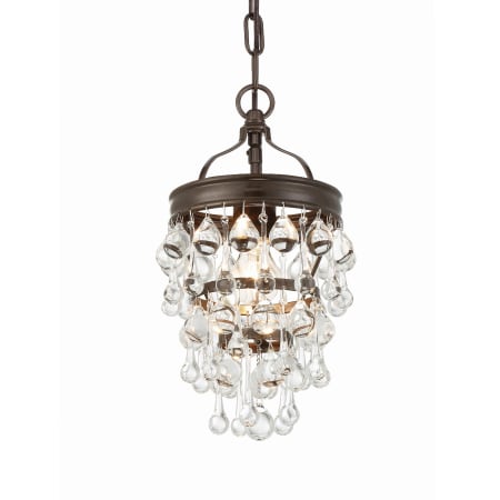 Crystorama Lighting Group Calypso 7" Wide Crystal Mini Pendant Vibrant Bronze