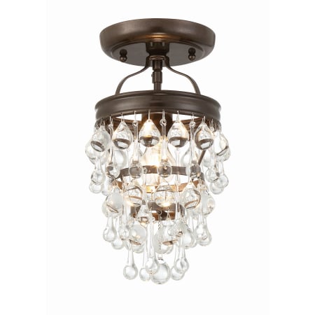 Crystorama Lighting Group Calypso 7" Wide Semi-Flush Waterfall Ceiling Fixture Vibrant Bronze