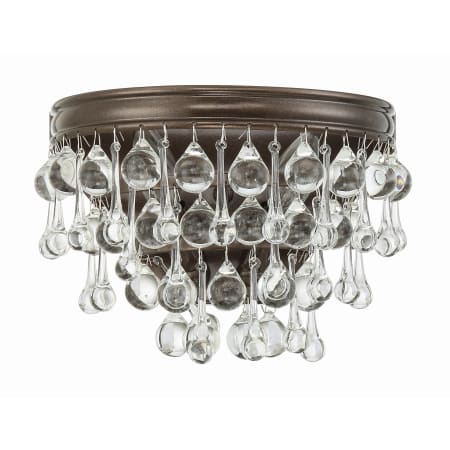 Crystorama Lighting Group Calypso 2 Light 7" Tall Wall Sconce with Clear Glass Accents Vibrant Bronze