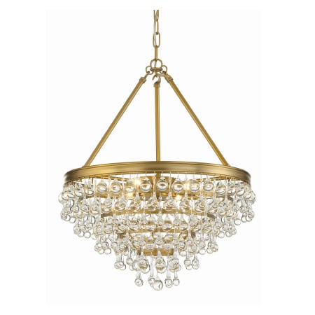 Crystorama Lighting Group Calypso 6 Light 20" Wide Chandelier with Clear Glass Accents Vibrant Gold