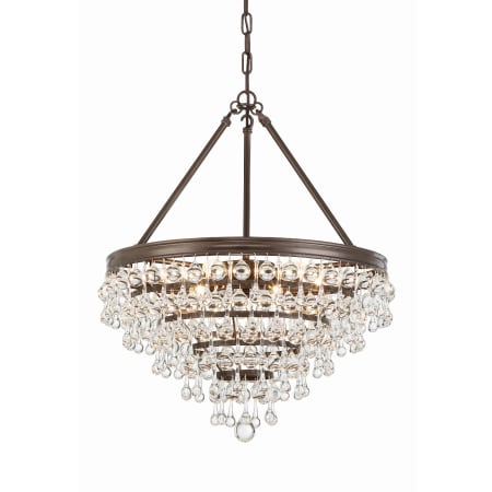 Crystorama Lighting Group Calypso 6 Light 20" Wide Chandelier with Clear Glass Accents Vibrant Bronze