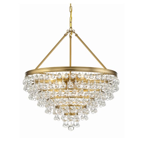 Crystorama Lighting Group Calypso 8 Light 25" Wide Chandelier with Clear Glass Accents Vibrant Gold