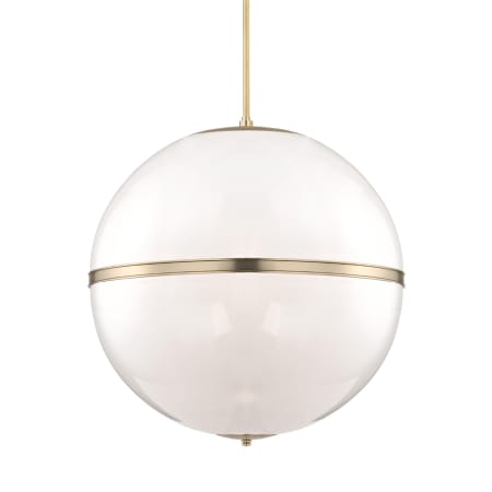 Crystorama Lighting Group Truax 4 Light 30" Wide Pendant with Frosted Lucite Shade Aged Brass
