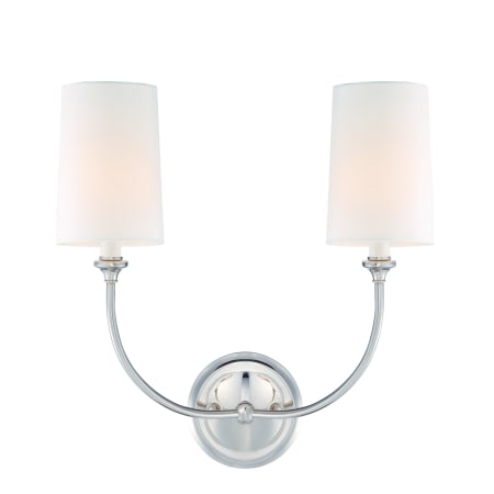 Crystorama Lighting Group Sylvan 2 Light 17" Tall Wall Sconce Polished Nickel