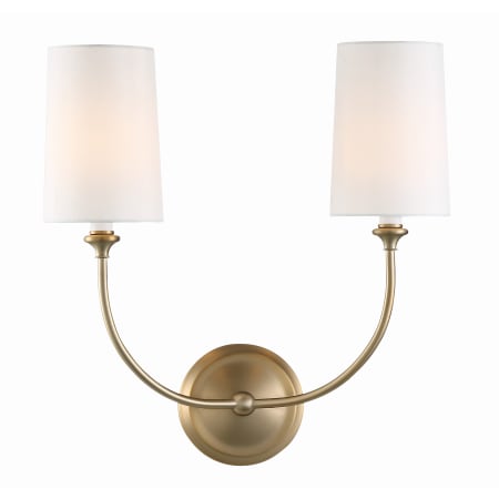 Crystorama Lighting Group Sylvan 2 Light 17" Tall Wall Sconce Vibrant Gold