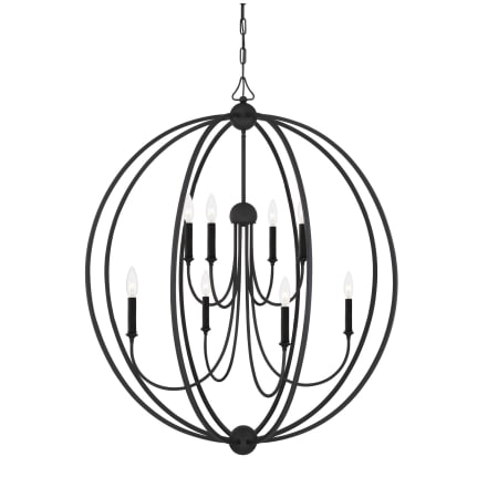 Crystorama Lighting Group Sylvan 8 Light 40" Wide Taper Candle Chandelier Black Forged