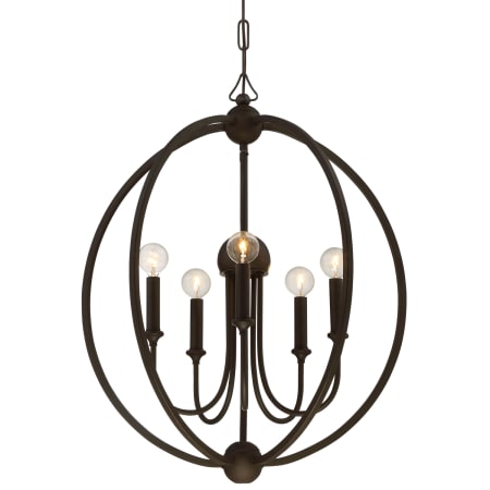 Crystorama Lighting Group Sylvan 5 Light 23" Wide Globe Chandelier Dark Bronze