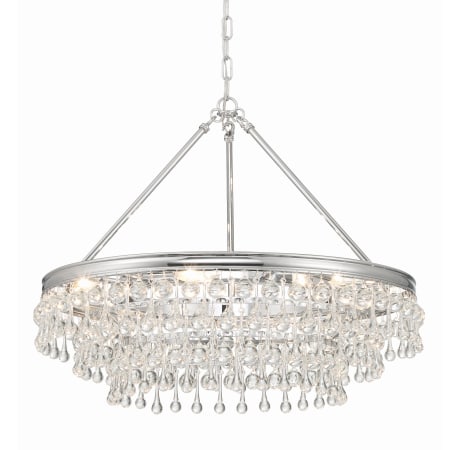 Crystorama Lighting Group Calypso 6 Light 25" Wide Crystal Waterfall Chandelier Polished Chrome