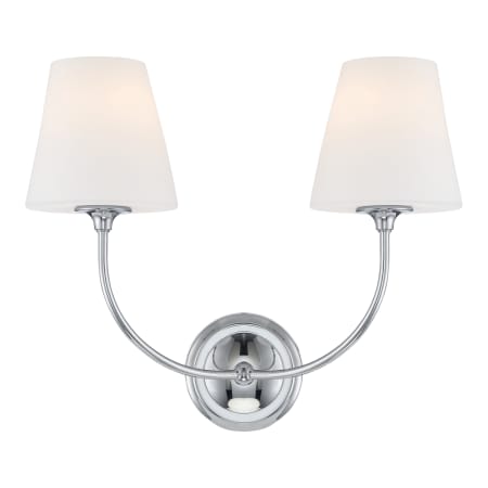 Crystorama Lighting Group Sylvan 2 Light 15" Tall Wall Sconce Polished Chrome