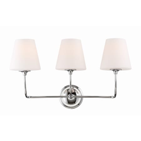 Crystorama Lighting Group Sylvan 3 Light 23" Wide Vanity Light Polished Chrome