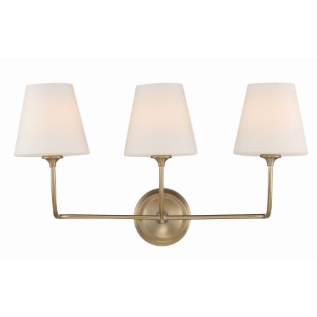 Crystorama Lighting Group Sylvan 3 Light 23" Wide Vanity Light Vibrant Gold