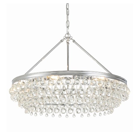 Crystorama Lighting Group Calypso 6 Light 30" Wide Crystal Waterfall Chandelier Polished Chrome