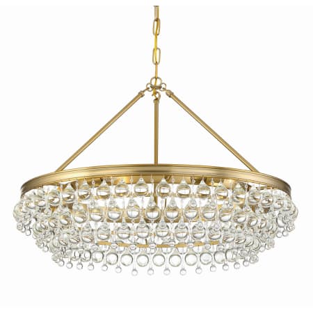 Crystorama Lighting Group Calypso 6 Light 30" Wide Crystal Waterfall Chandelier Vibrant Gold