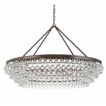 Crystorama Lighting Group Calypso 8 Light 40" Wide Chandelier with Clear Glass Accents Vibrant Bronze