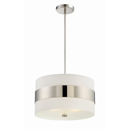 Crystorama Lighting Group Grayson 3 Light 18" Wide Pendant Polished Nickel