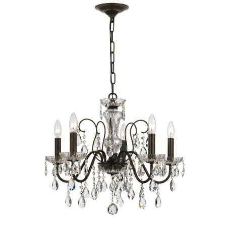 Crystorama Lighting Group Butler 5 Light 23" Wide Crystal Chandelier with Swarovski Strass Crystal Accents English Bronze