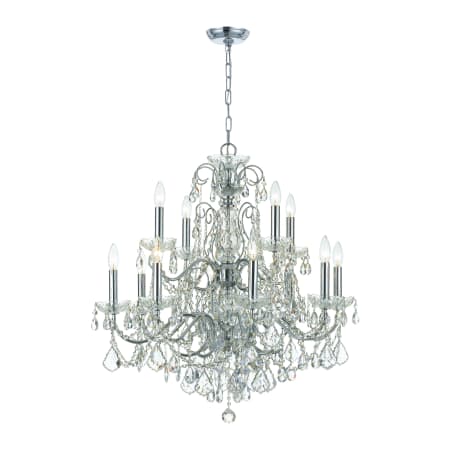 Crystorama Lighting Group Imperial 12 Light 30" Wide Crystal Chandelier with Swarovski Strass Crystal Accents Polished Chrome