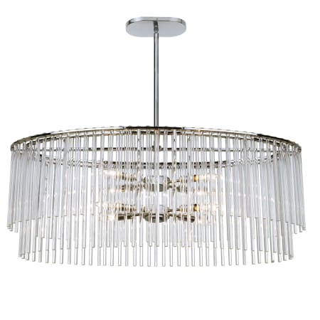 Crystorama Lighting Group Bleecker 8 Light 36" Wide Crystal Linear Chandelier Polished Chrome