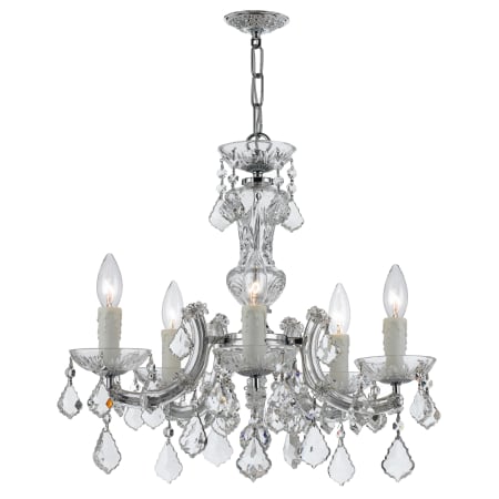 Crystorama Lighting Group Maria Theresa 5 Light 20" Wide Crystal Chandelier with Hand Cut Crystal Accents Polished Chrome