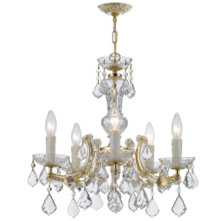Crystorama Lighting Group Maria Theresa 5 Light 20" Wide Crystal Chandelier with Hand Cut Crystal Accents Gold