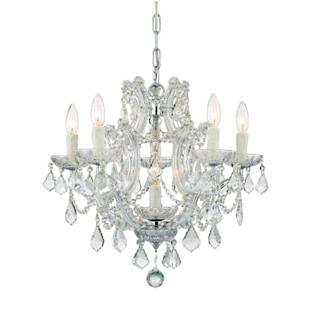 Crystorama Lighting Group Maria Theresa 6 Light 20" Wide Crystal Chandelier with Hand Cut Crystal Accents Polished Chrome