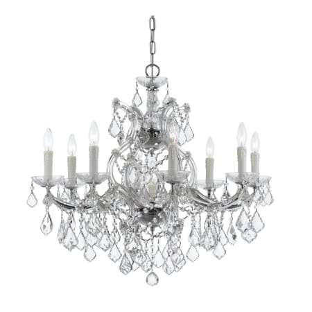Crystorama Lighting Group Maria Theresa 9 Light 26" Wide Crystal Chandelier with Hand Cut Crystal Accents Polished Chrome