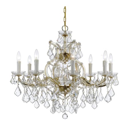 Crystorama Lighting Group Maria Theresa 9 Light 26" Wide Crystal Chandelier with Hand Cut Crystal Accents Gold