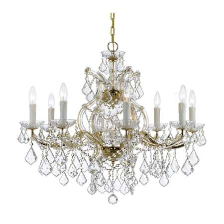 Crystorama Lighting Group Maria Theresa 9 Light 26" Wide Crystal Chandelier with Swarovski Spectra Crystal Accents Gold