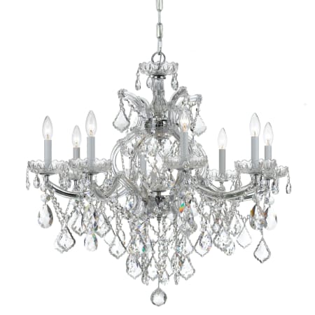 Crystorama Lighting Group Maria Theresa 9 Light 28" Wide Crystal Chandelier with Hand Cut Crystal Accents Polished Chrome