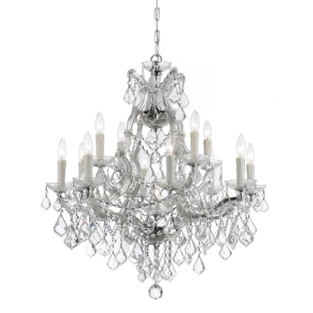 Crystorama Lighting Group Maria Theresa 13 Light 29" Wide Crystal Chandelier with Italian Crystal Accents Polished Chrome