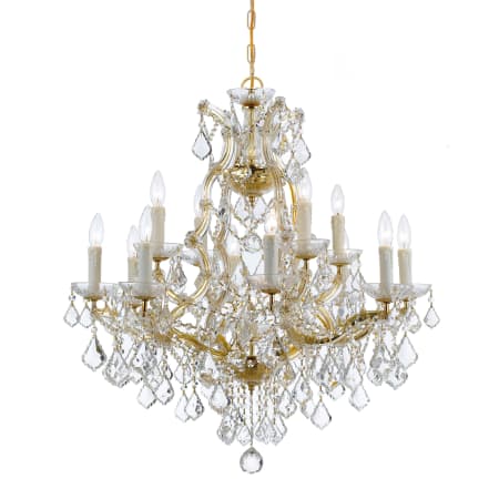 Crystorama Lighting Group Maria Theresa 13 Light 29" Wide Crystal Chandelier with Italian Crystal Accents Gold
