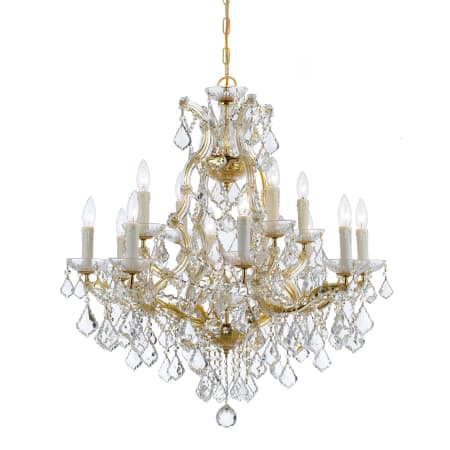 Crystorama Lighting Group Maria Theresa 13 Light 29" Wide Crystal Chandelier with Swarovski Spectra Crystal Accents Gold