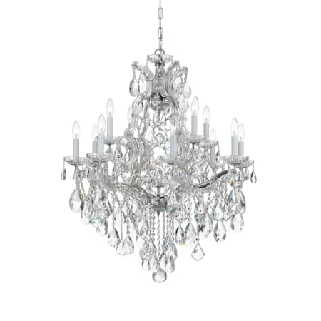 Crystorama Lighting Group Maria Theresa 13 Light 28" Wide Crystal Chandelier with Hand Cut Crystal Accents Polished Chrome